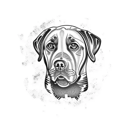 labrador tattoo design idea