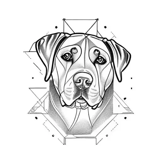 labrador tattoo design idea