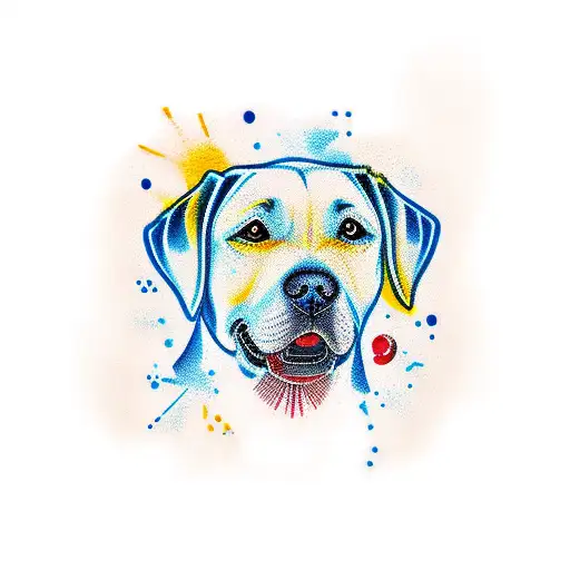 labrador tattoo design idea