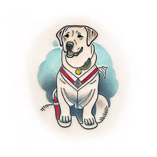 labrador tattoo design idea
