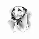 labrador tattoo design idea