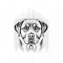 labrador tattoo design idea