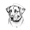 labrador tattoo design idea