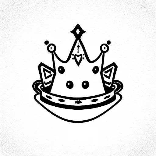  guinea pig with an animated crown  tattoo design idea