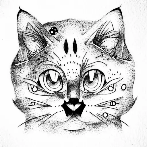 Anime cats so cute  tattoo design idea