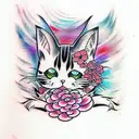 Anime cats so cute  tattoo design idea
