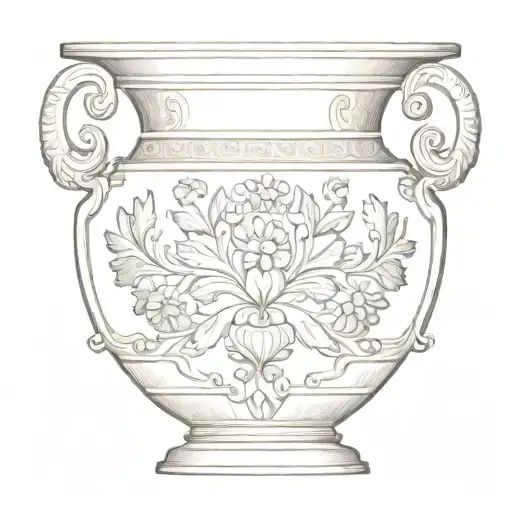 Greek ancient vase tattoo design idea