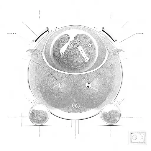 8 Ball tattoo design idea