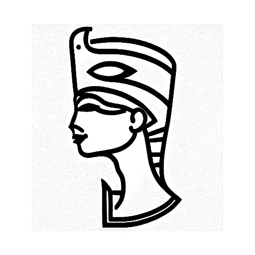 Nefertiti & leo star sign tattoo design idea