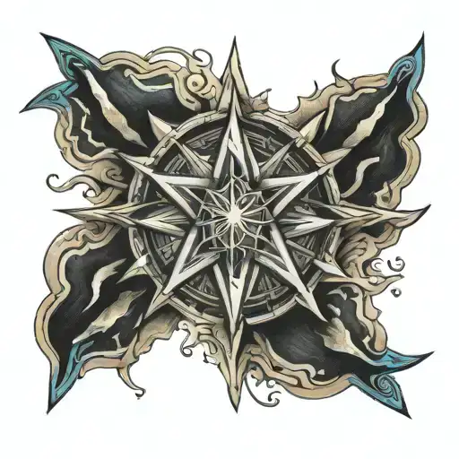 sumerian star tattoo design idea