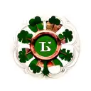 4 leaf clover with Initials in each leaf tattoo design idea