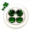 4 leaf clover with Initials in each leaf tattoo design idea