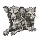 a three-headed dog that guards the exit from the underworld in Hades; the offspring of Typhon and Echidna. He prevents the dead from returning. tattoo design idea