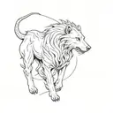 a three-headed dog that guards the exit from the underworld in Hades; the offspring of Typhon and Echidna. He prevents the dead from returning. tattoo design idea
