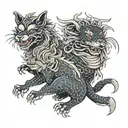 a three-headed dog that guards the exit from the underworld in Hades; the offspring of Typhon and Echidna. He prevents the dead from returning. tattoo design idea