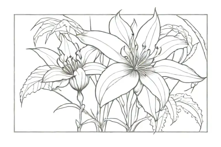 spiderlily tattoo design tattoo design idea