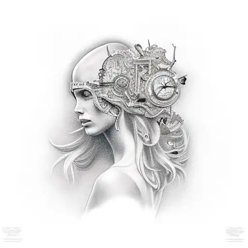 dike godess tattoo design idea