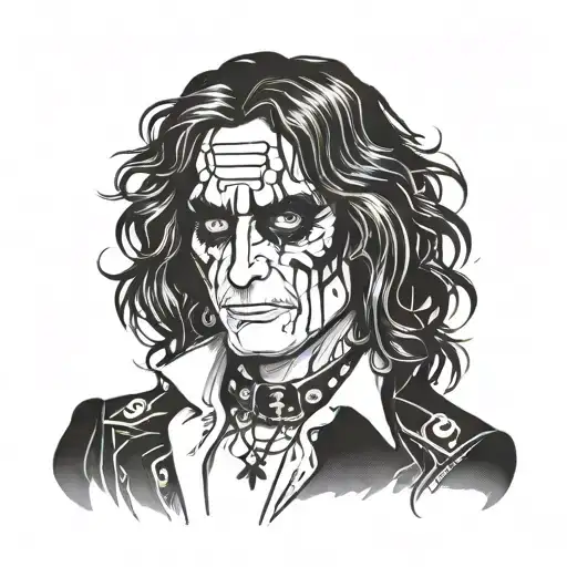 little tattoo of alice cooper tattoo design idea