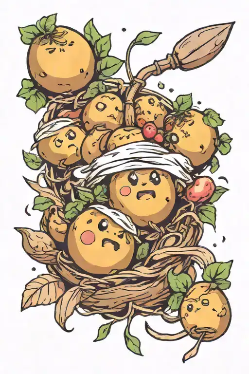 potatoes tattoo design idea