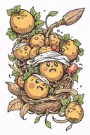 potatoes tattoo design idea