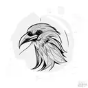 abstract raven tattoo design idea