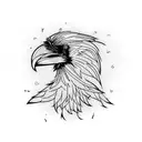 abstract raven tattoo design idea