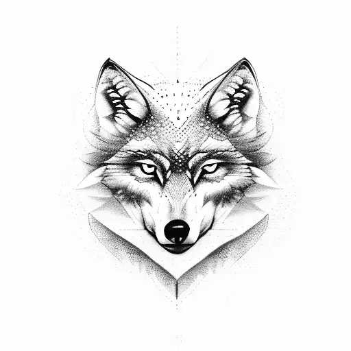 Geometric set of four vector animal heads fox bear wolf owl drawn in  line or triangle style suitable for modern tattoo polygonal templates  icons or logo elements Stock Vector  Adobe Stock
