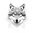 wolf and owl tattoo design idea