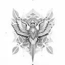 Eagle, chakra, mandala, dragonfly, peacelily tattoo design idea