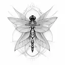 chakra, mandala, dragonfly, peacelily tattoo design idea