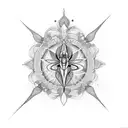 chakra, mandala, dragonfly, peacelily tattoo design idea