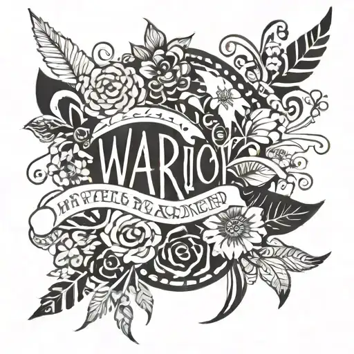 quote " It’s better to be a warrior in a garden than to be a gardener in a war" tattoo design idea