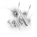 prairie grasses tattoo design idea