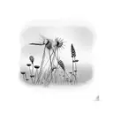 prairie grasses tattoo design idea