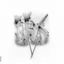 prairie grasses tattoo design idea