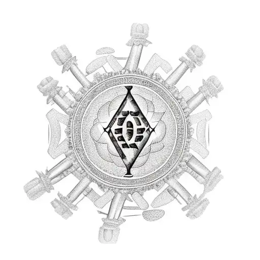 menorah with lotus flowers in place of candles tattoo design idea