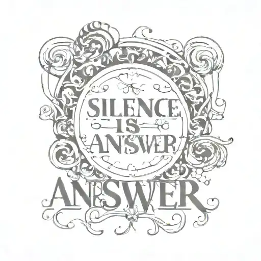 silence is also an answer tattoo design idea