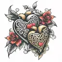3 hearts  tattoo design idea