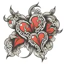 3 hearts  tattoo design idea