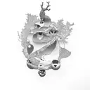 childhood vs maturity  tattoo design idea