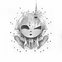 childhood vs maturity  tattoo design idea