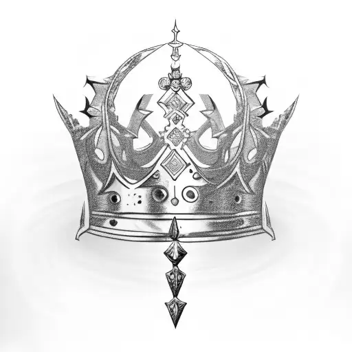 ice kings crown  tattoo design idea