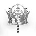 ice kings crown  tattoo design idea