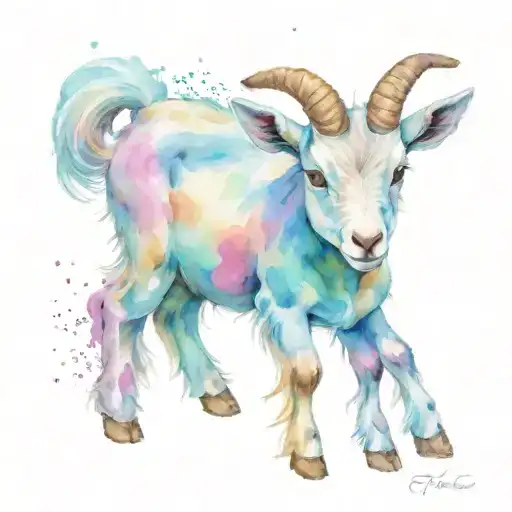 baby goat in Dominican Republic countryside tattoo design idea