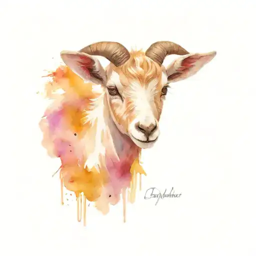 baby goat in Dominican Republic countryside tattoo design idea