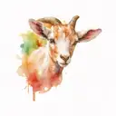 baby goat in Dominican Republic countryside tattoo design idea