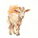 baby goat in Dominican Republic countryside tattoo design idea