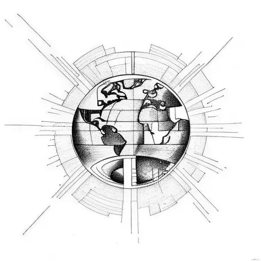 Planet Earth tattoo design idea
