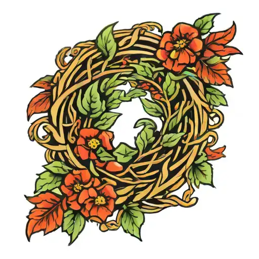laurel wreath semper paratus tattoo design idea