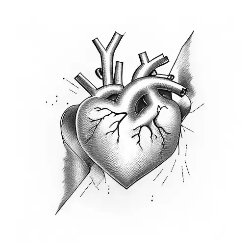 heart with m and k tattoo design idea